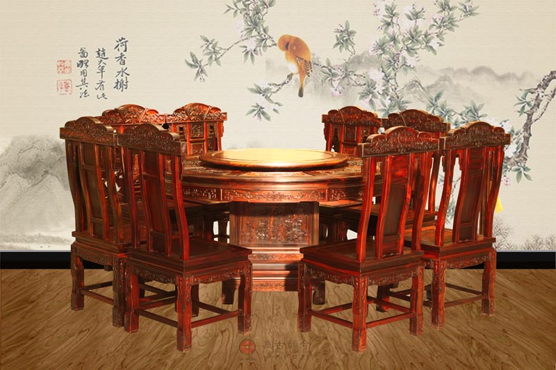 138花開富貴圓臺